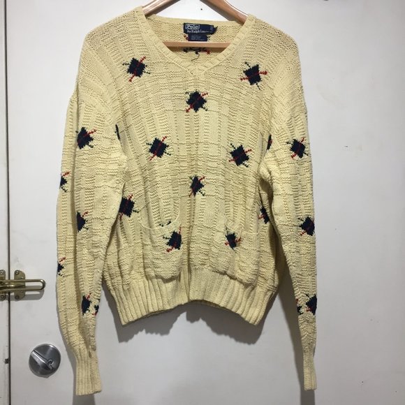VINTAGE POLO by RALPH LAUREN KNITTED SWEATERS SIZE L - Picture 4 of 8